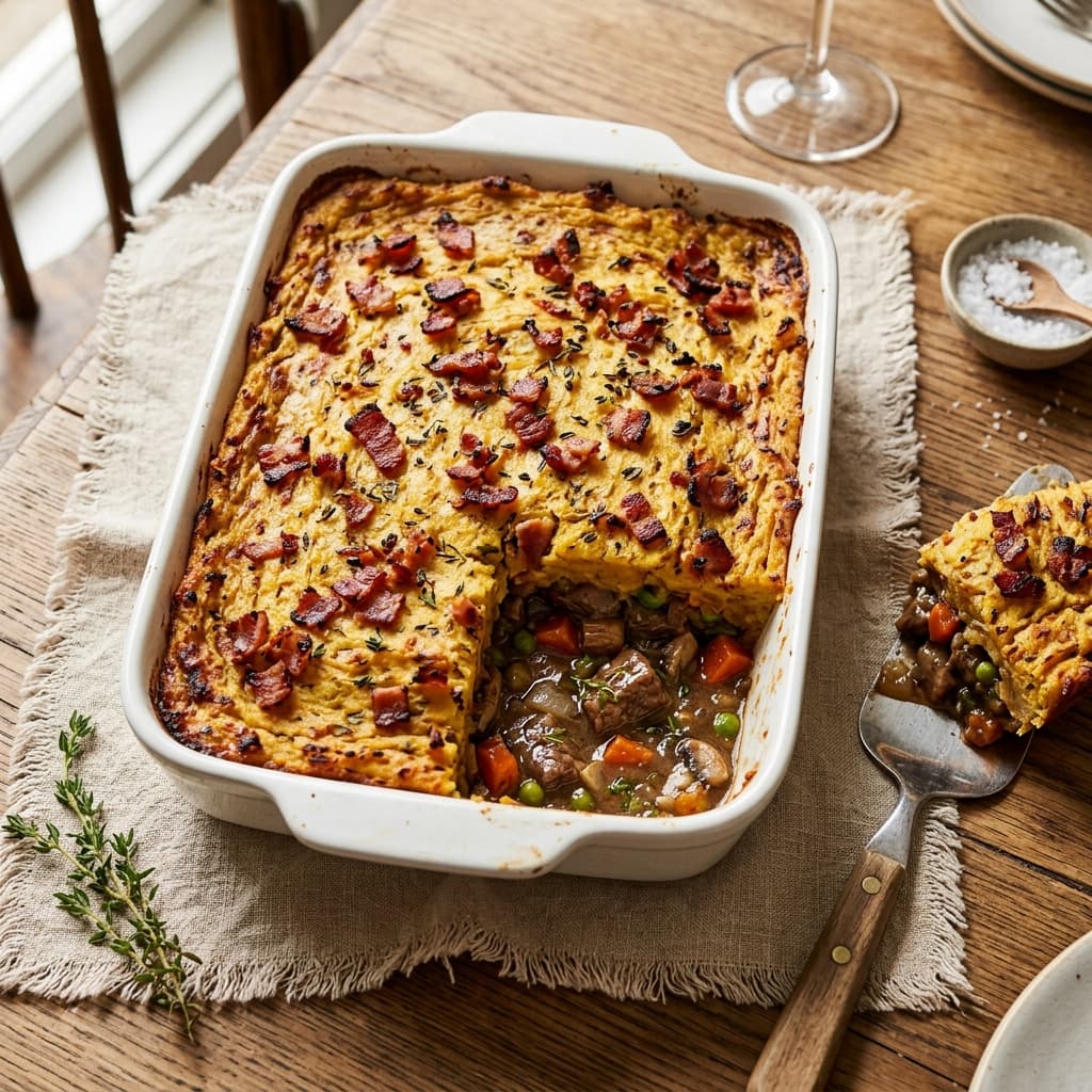 Plantain Bacon Cottage Pie