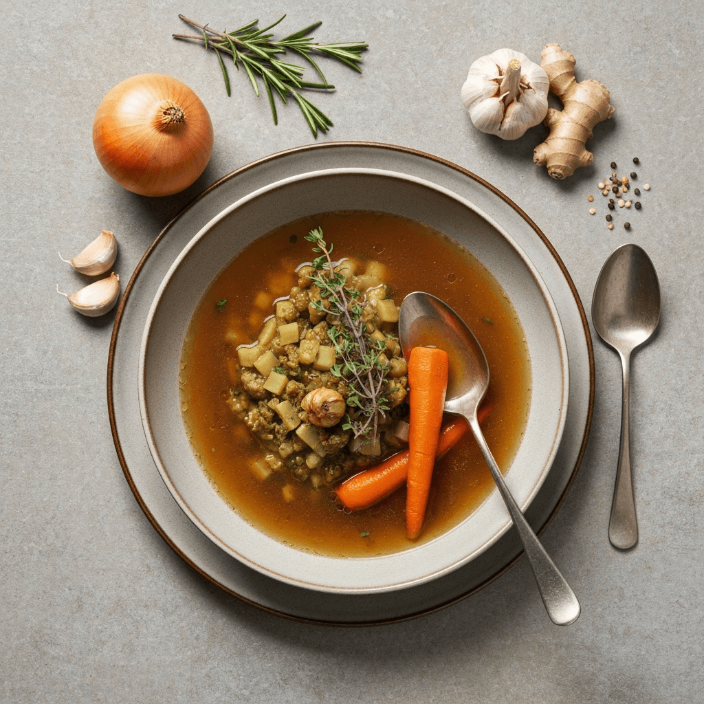 Root Vegetable Bone Broth Soup