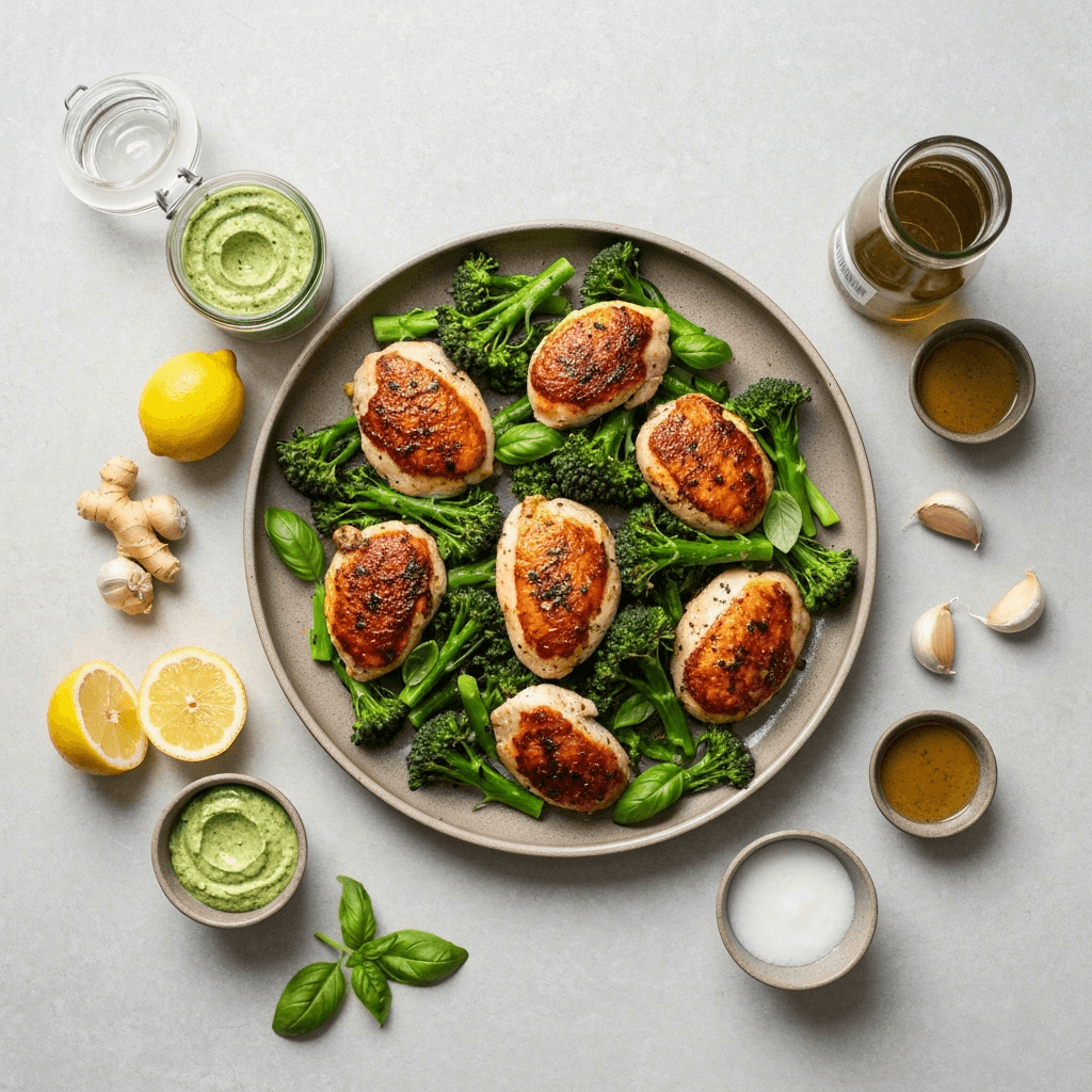 Basil Pesto Chicken Skillet