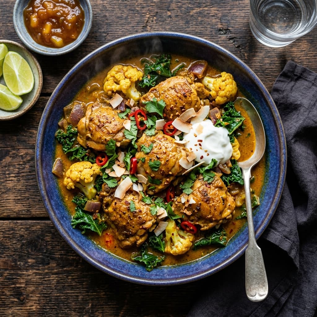 Cauliflower Kale Curry