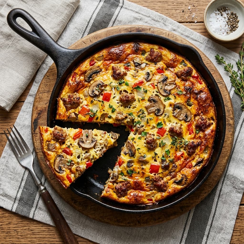 Sausage Mushroom Frittata